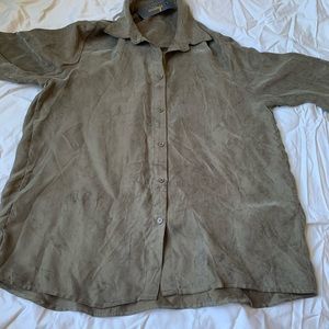 Jessie army button down blouse